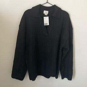 H&M wool blend vneck collar sweater size S *NWT*